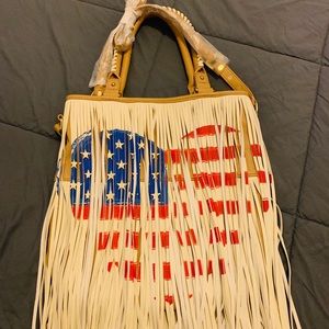 Steve Madden 'American Flag' Fringe Tote